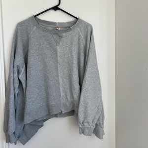 free people grey distressed pullover
